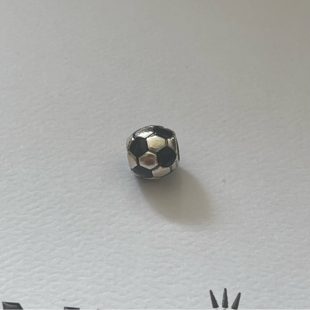 Pandora Black Enamel Soccer Ball Charm